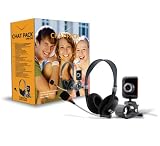 Canyon Chat Pack with 300K webcam + headset with microphone,Black & Orange