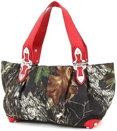 Mossy Oak Red Camouflage Large Hobo Handbag