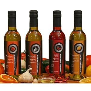 Extra Virgin Olive Oil Gift Set, Super Premium, Four Infused Flavors, Large 12.7oz Glass... by RoJosGourmet.com