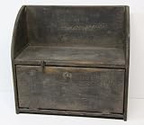 Bread Box-cupboard-country Rustic Primitive Aged Wood Cobblestone Finish