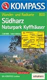  : Kompass Karten, S&uuml;dharz, Naturpark Kyffh&auml;user: Wander- und Radtourenkarte