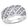 1.20 Carat Genuine Tanzanite .925 Silver Ring