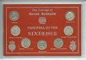 Farewell To The Sixpence 6d (Queen Victoria to Elizabeth II) Coin Collector Sixpences Set