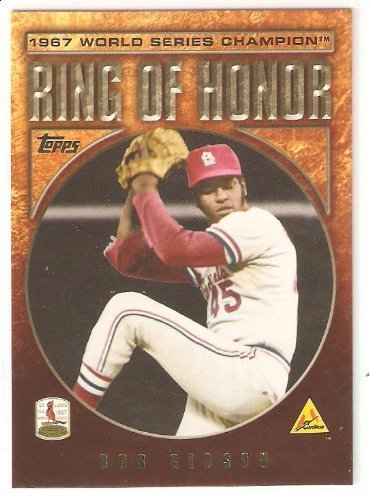 2009 Topps Ring Of Honor - Bob Gibson - St. Louis Cardinals (Baseball Cards) - In Protective Display Case