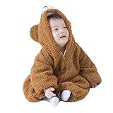 ベビー＆キッズ用 ファション カバーオール ロンパース 着ぐるみ キッズコスチューム 子供 男の子 女の子 パジャマ 防寒着 スウェット (120, ベージュ)