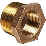 Anderson Metals Brass Pipe Fitting, Hex Bushing, NPT Male x NPT Female
