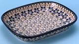 Polish Pottery Small Rectangular Dish 9 x 7