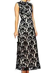 Spring Summer Winter Polyester/Spandex Sleeveless Lace Belted Checkered Print Evening Dress/Maxi Dress 