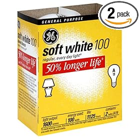 GE 97761 100A W LL A19 Light Bulb by General Electric