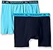 Quiksilver Little Boys' Boxer Brief, Blue Hues, Small/6/7 (Pack of 2)