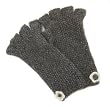 Handmade Artisan Pure Alpaca Natural Fiber Gloves - Honest Charcoal Beauty (100% Knitted By Hand)