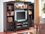 Entertainment Tv Stand with 1 Tv Stand, 1 Bridge and 2 Side Shelves