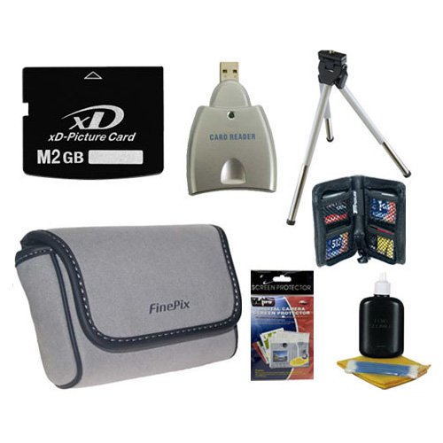 Fuji Soft Leather Carrying Case for Fuji Digital Cameras + 2GB Accessory Kit
