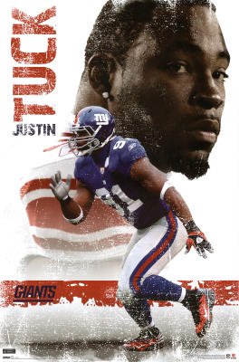 New York Giants (Justin Tuck) Sports Poster Print - 22x34 Poster Print, 22x34