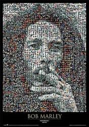 Bob Marley - Mosaic Poster (Smoking) (Size: 24'' x 36'')