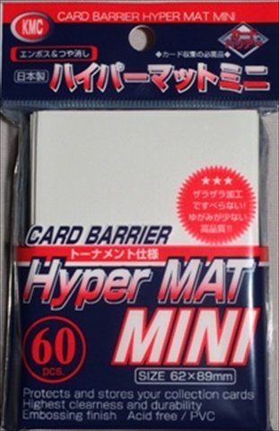 KMC Sleeves MHM1621 Deck Protectors Mini Hyper White, Pack - 60