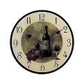 Glass Wine Bottle Wall Clock