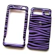 Samsung Omnia i910 (Verizon) Snap on Protector Hard Case Image Cover "Black & Purple Zebra" Design