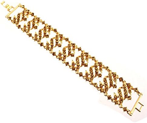 271-GOLD CHAMPAGNE Fashion Party & Wedding Jewelry Rhinestone Bangle Bracelet