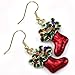 SoulBreezeCollection Red Christmas Stocking Dangle Charm Earrings Gift Stuffers (Dangle)