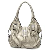 Designer Inspired 'Lyon' Hobo/Handbag - Pewter Designer Inspired 'Lyon' Hobo/Handbag - Pewter