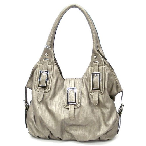 Designer Inspired 'Lyon' Hobo/Handbag - Pewter Designer Inspired 'Lyon' Hobo/Handbag - Pewter