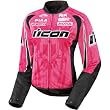 Icon Hooligan 2 Threshold Women's Mesh Sports Bike Racing Motorcycle Jacket - Pink