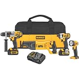 DEWALT DCK490L2 20-Volt MAX Li-Ion 3.0 Ah 4-Tool Combo Kit
