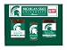 Michigan State Spartans NCAA Tailgate Kit (5oz Hot Sauce, 16oz BBQ Sauce, 16oz Picante Salsa)