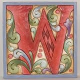 Jim Shore Heartwood Creek Monogram Letter W Figurine 4013215W