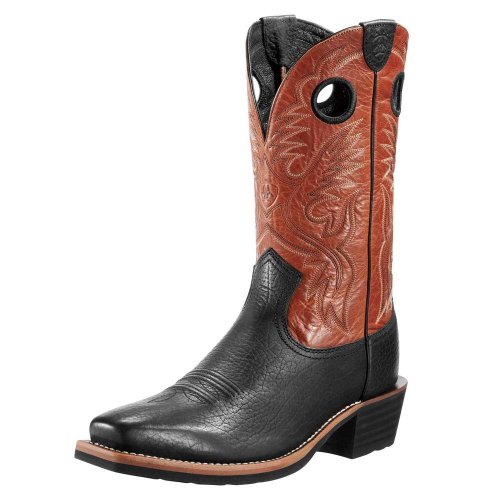 Ariat Mens Heritage Roughstock Performance 9.5 D Buckboard Black