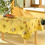 Nappe Toile ciree colombie jaune rectangle 140x240cm