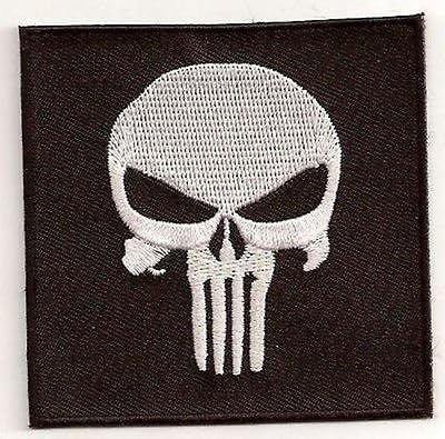 SKULL PUNISHER Embroidered Motorcycle MC Club Awesome Biker Vest Patch PAT-1651
