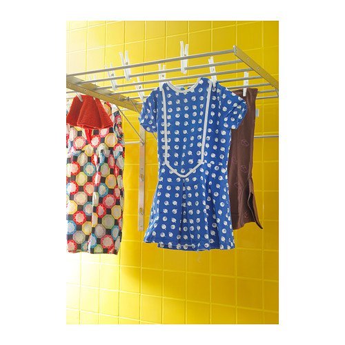 Ikea stainless steel wall mounted laundry drying rack, …