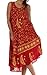 Sakkas Women's Batik Moon and Stars Caftan Tank Dress