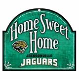 NFL Jacksonville Jaguars 10-by-11 inch Wood "Home Sweet Home" Sign