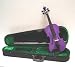 Crystalcello MV470PR 1/4 Size Violin with Carrying Case + Accessories - Purple Color