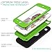 iPod Touch 5th Case, MagicMobile® Premium Dual Heavy Duty Hybrid Shockproof Resistant Armor Protective Case Cover for Apple iPod 5th Generation Black Rugged Silicone Layer and Green Hard Plastic