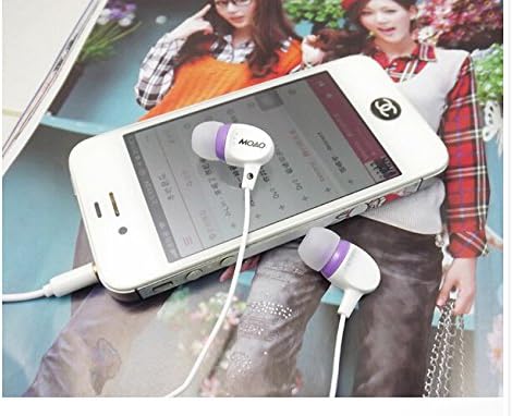 MOAO MP180 3.5mm In Ear Earphones with Microphone DJ Stereo Earplug Noise Isolating Sport Earphone - White