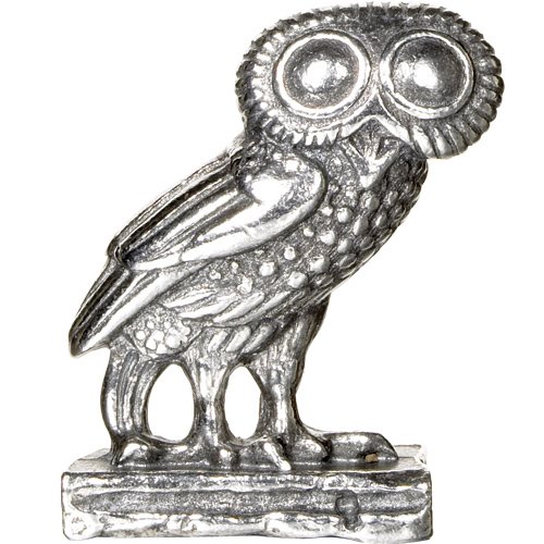 Greek Owl Miniature Metal Figurine
