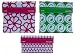 LunchSkins Reusable Sandwich and Snack Bags Set - 3 Pack - Berry Flower, Green Bud, Berry Dots