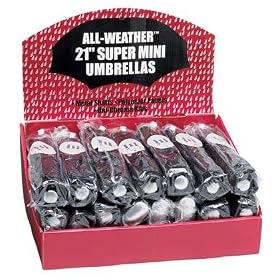 All Weather 24pc Set of Black Umbrellas in Display Box