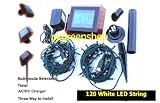 Outdoor Living : SOLAR 120 WHITE LED Festival String Lights ALL YEAR 12m