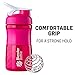 BlenderBottle SportMixer Tritan Grip Shaker Bottle, Blue/White, 20-Ounce