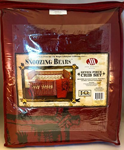 John Marshall Design "Snoozing Bears" 7-Piece Crib Set - From the J Q Wright Lifestyles Collection