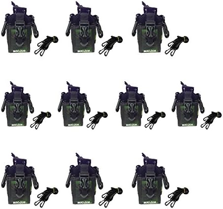 Tenq® 10pack Camouflage Green Msc-20b Multi-functional Radio Case Pouch for Two Way Radio Motorola Kenwood Midland Icom Yaesu Baofeng Two Way Radio