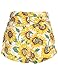 Women Sunflower Print Stretch Denim High Waist Cuff Shorts Hot Pants