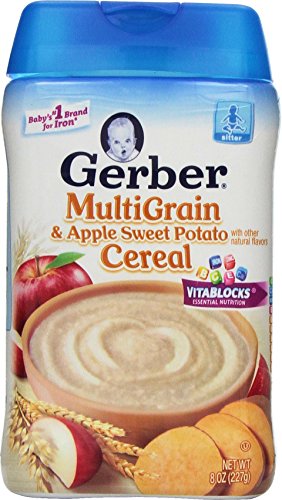 Gerber Baby Cereal, Multigrain Apple Sweet Potato, 8 Ounce