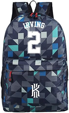 WISHOT Kyrie Irving Logo Backpack NBA Basketball Fans Schoolbag