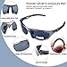 Polarized Sport Mens Sunglasses for Baseball Fishing Golf Running Cycling, Poshei P07 Fashion Women Sunglasses and Men Sunglasses with Tr90 Unbreakable Superlight Frame (Grey&Black)